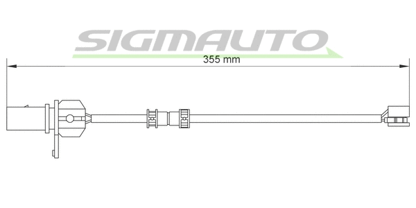 Warning Contact, brake pad wear (WI0922)