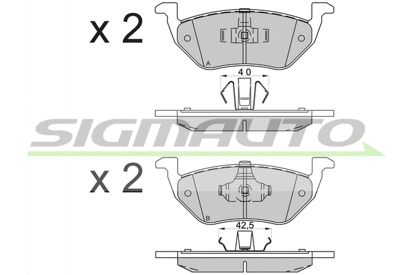 Brake Pad Set, disc brake (SPB587)