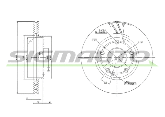 Brake Disc (DBB035V)