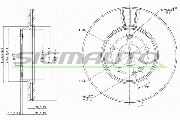 Brake Disc (DBA588V)