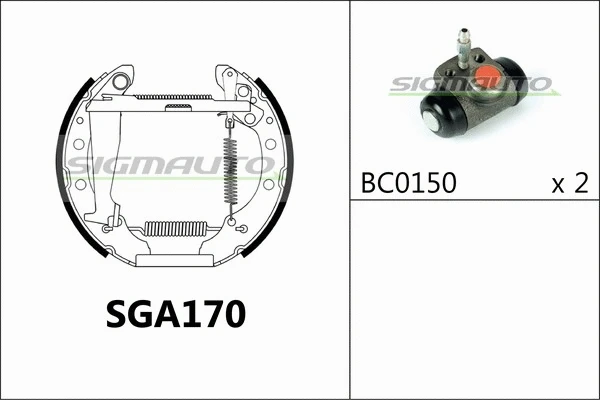 Brake Shoe Set (SGA170)