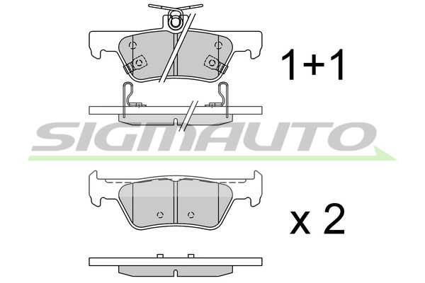 Brake Pad Set, disc brake (SPB943)