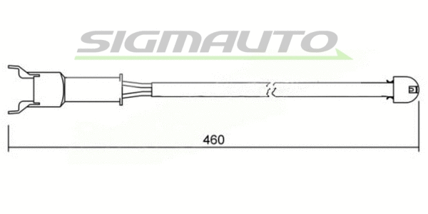 Warning Contact, brake pad wear (WI0572)