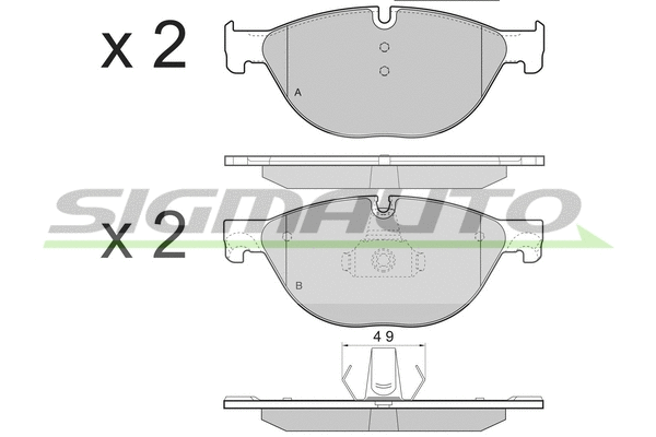 Brake Pad Set, disc brake (SPB451)