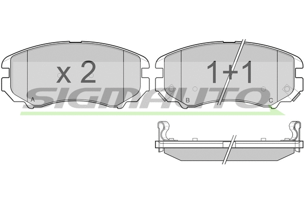 Brake Pad Set, disc brake (SPB146)