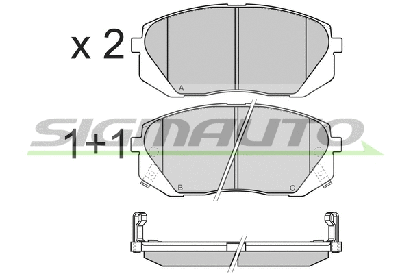 Brake Pad Set, disc brake (SPB358)