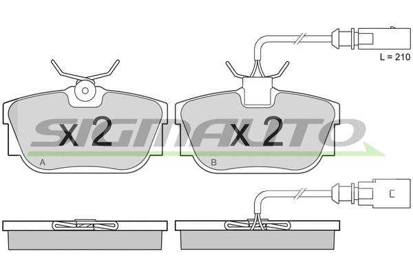 Brake Pad Set, disc brake (SPA946)