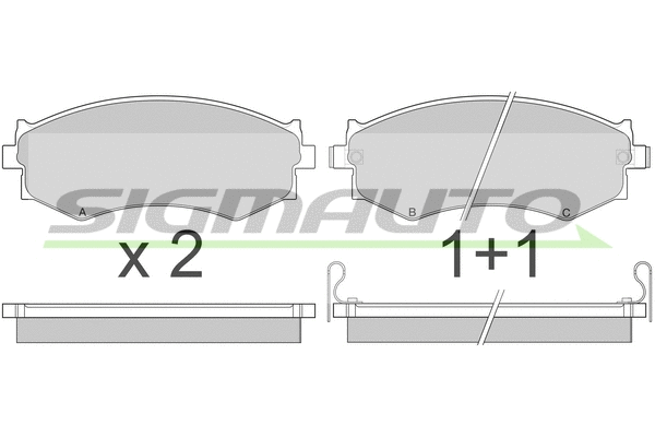 Brake Pad Set, disc brake (SPA439)