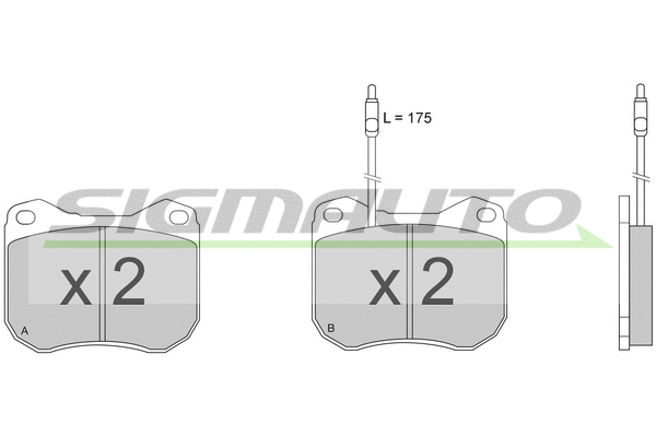 Brake Pad Set, disc brake (SPA118)