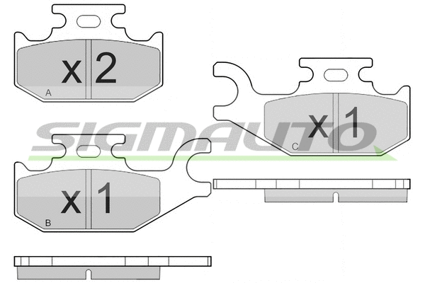Brake Pad Set, disc brake (SPB541)