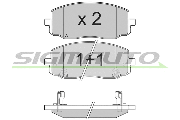 Brake Pad Set, disc brake (SPB204)