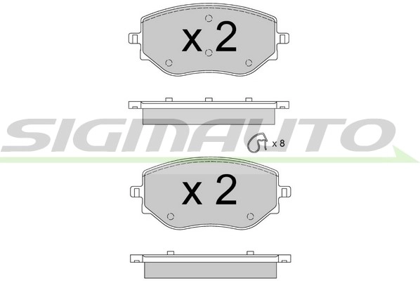 Brake Pad Set, disc brake (SPB889)