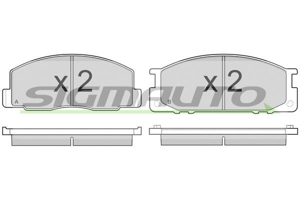 Brake Pad Set, disc brake (SPA435)