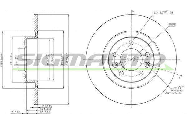 Brake Disc (DBC297S)