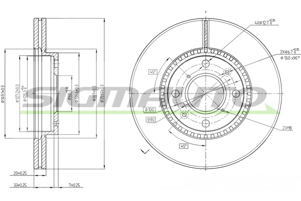 Brake Disc (DBB520V)