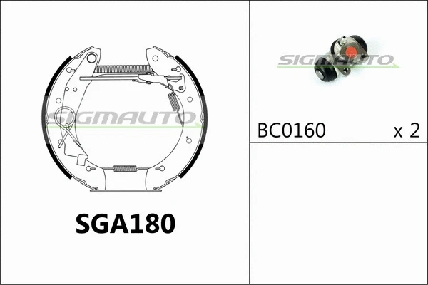 Brake Shoe Set (SGA180)