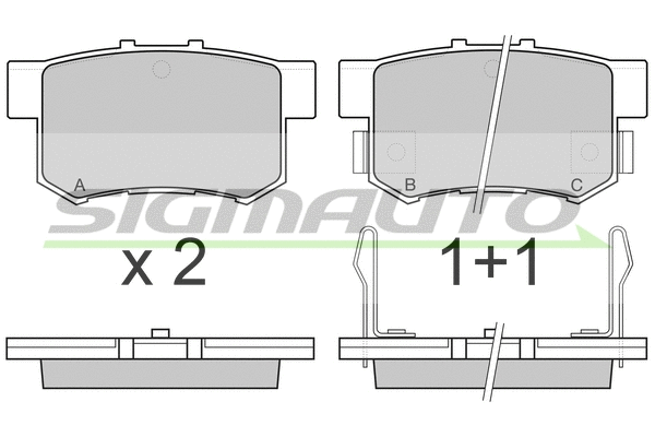Brake Pad Set, disc brake (SPA544)