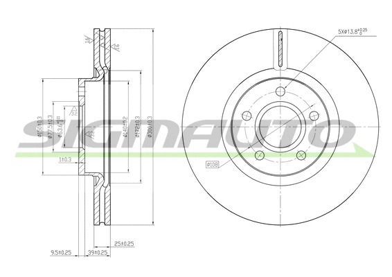 Brake Disc (DBB225V)