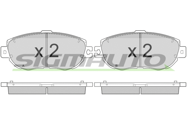 Brake Pad Set, disc brake (SPA754)