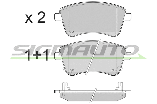 Brake Pad Set, disc brake (SPB486)