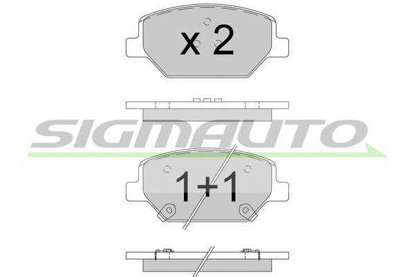 Brake Pad Set, disc brake (SPB775)
