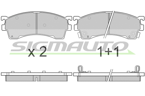 Brake Pad Set, disc brake (SPA864)