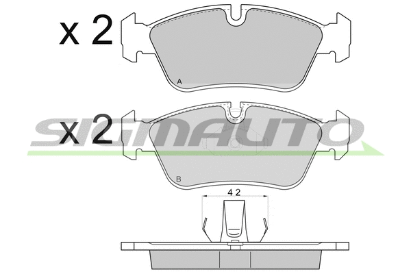 Brake Pad Set, disc brake (SPA745)