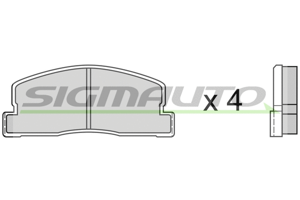 Brake Pad Set, disc brake (SPA247)