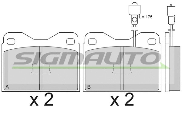 Brake Pad Set, disc brake (SPA098)