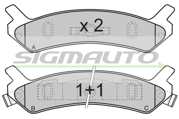 Brake Pad Set, disc brake (SPA655)