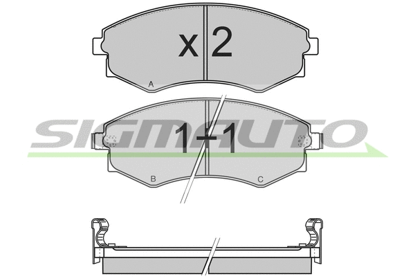 Brake Pad Set, disc brake (SPA964)