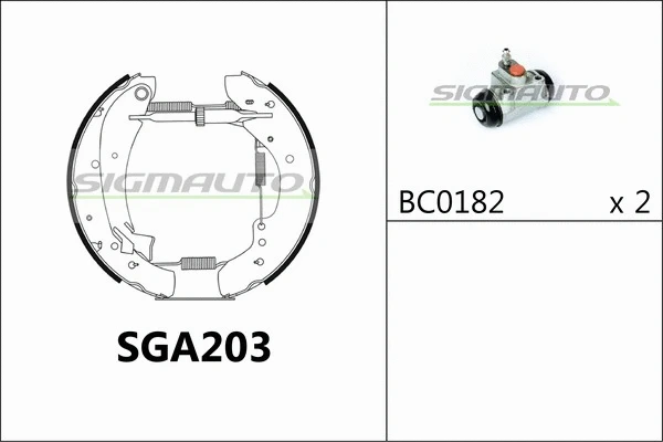 Brake Shoe Set (SGA203)