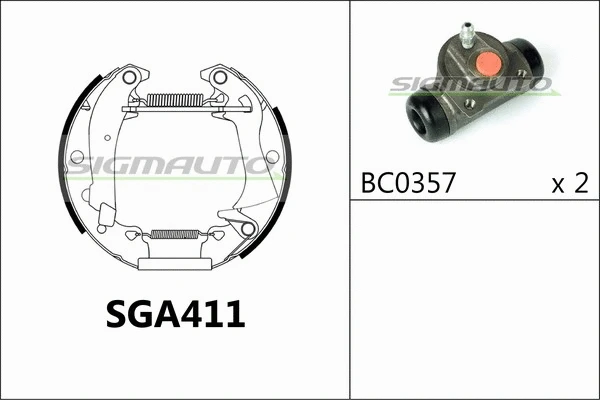 Brake Shoe Set (SGA411)