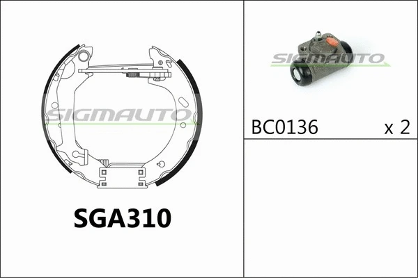 Brake Shoe Set (SGA310)