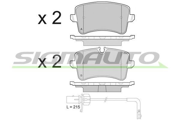 Brake Pad Set, disc brake (SPB493)