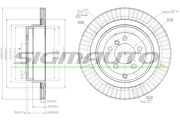 Brake Disc (DBB437V)
