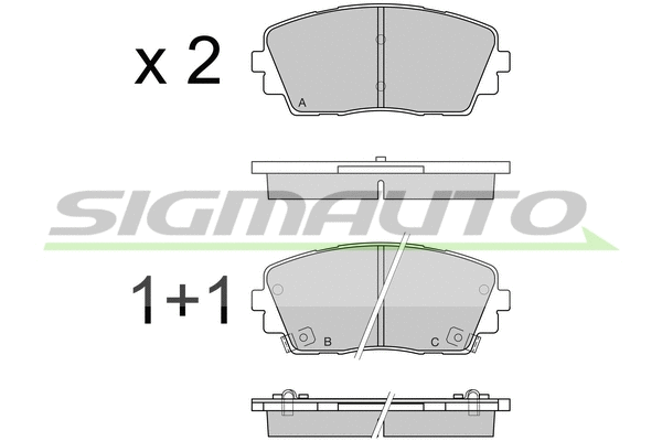 Brake Pad Set, disc brake (SPB532)