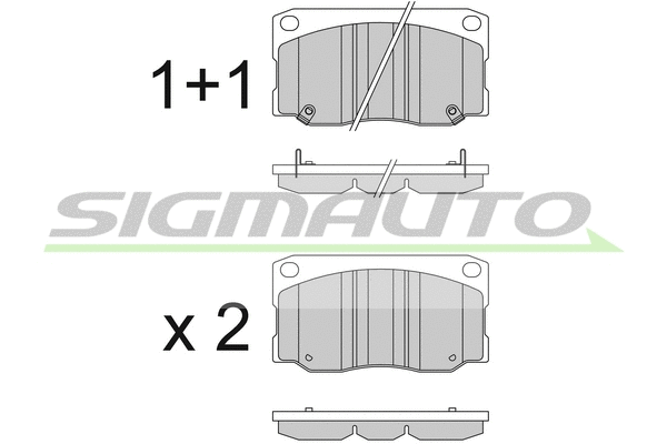 Brake Pad Set, disc brake (SPB822)