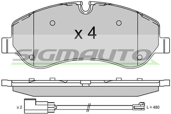 Brake Pad Set, disc brake (SPB525)