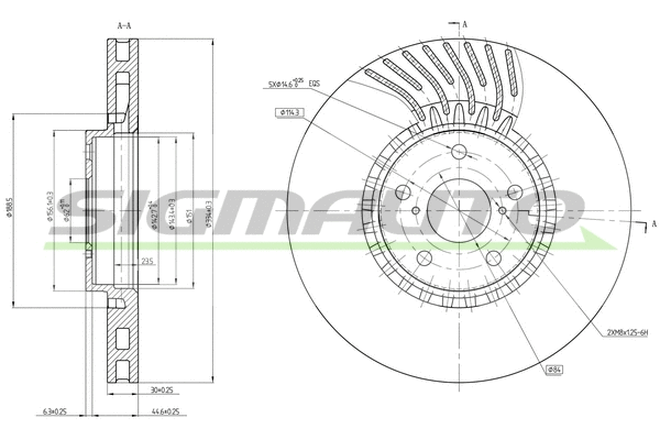 Brake Disc (DBC498VLS)