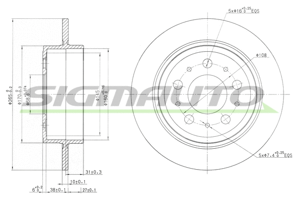 Brake Disc (DBB060S)