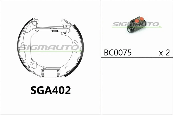 Brake Shoe Set (SGA402)