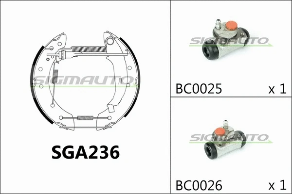 Brake Shoe Set (SGA236)