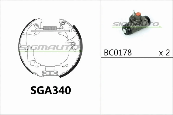 Brake Shoe Set (SGA340)