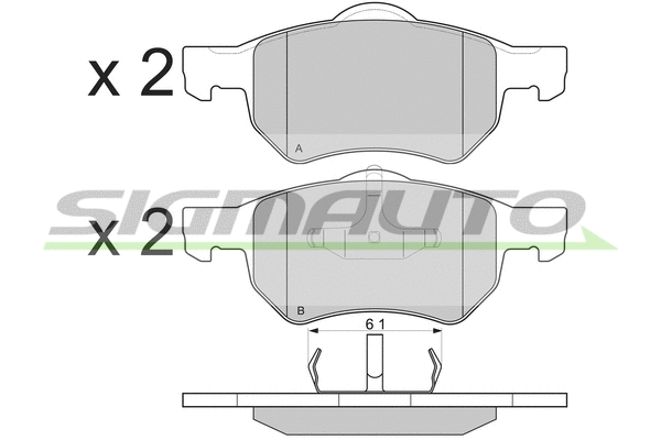 Brake Pad Set, disc brake (SPB219)