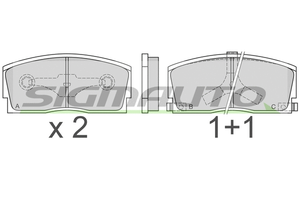 Brake Pad Set, disc brake (SPA437)