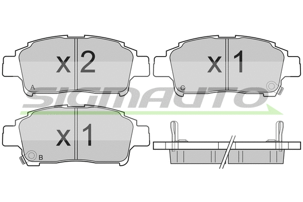 Brake Pad Set, disc brake (SPA839)