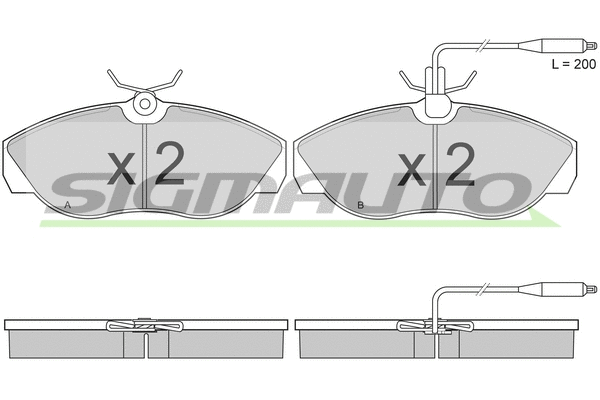 Brake Pad Set, disc brake (SPA614)