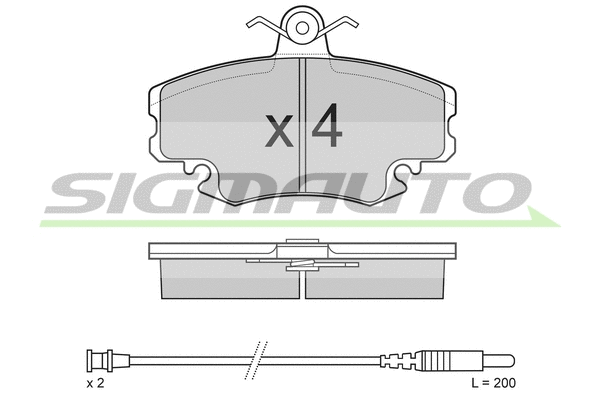 Brake Pad Set, disc brake (SPA590)