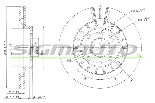 Brake Disc (DBB147V)